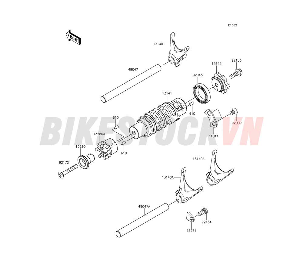 ENGINE GEAR CHANGE DRUM SHIFT FORK(S)