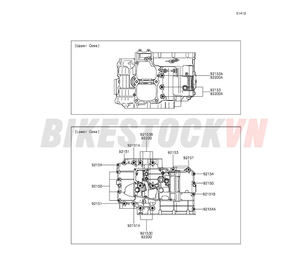 ENGINE CRANKCASE BOLT PATTERN