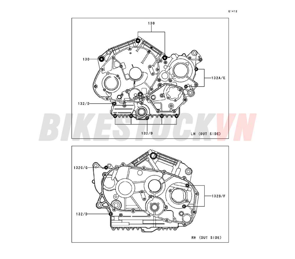 ENGINE CRANKCASE BOLT PATTERN