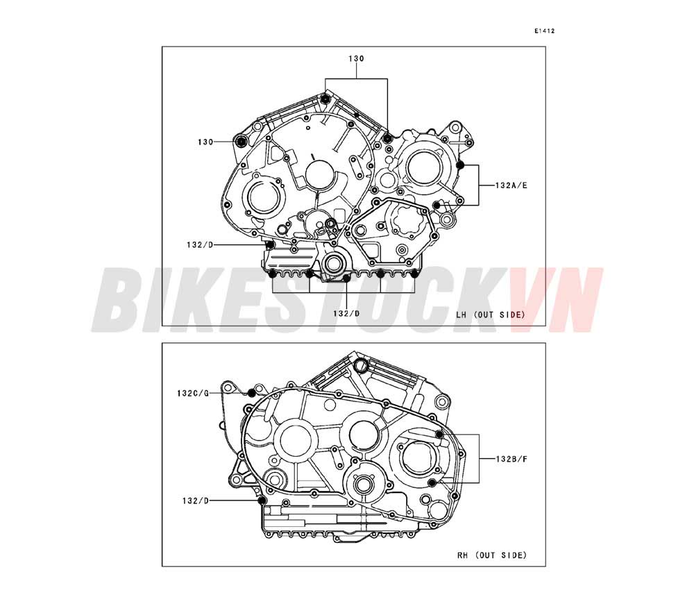 ENGINE CRANKCASE BOLT PATTERN