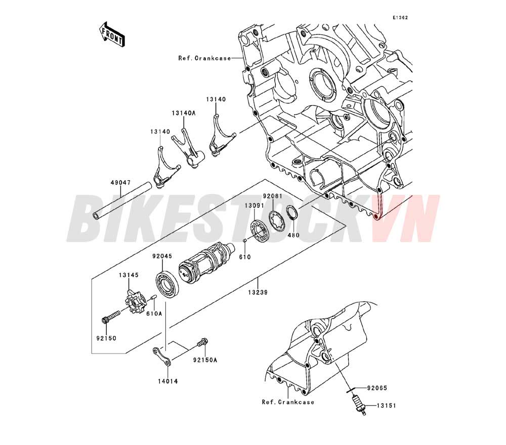 ENGINE GEAR CHANGE DRUM/SHIFT FORK(S)