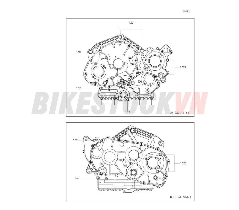 ENGINE CRANKCASE BOLT PATTERN