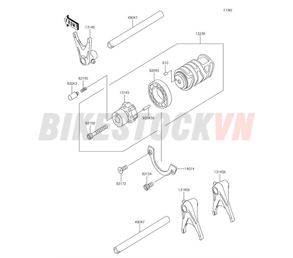 ENGINE GEAR CHANGE DRUM/SHIFT FORK(S)