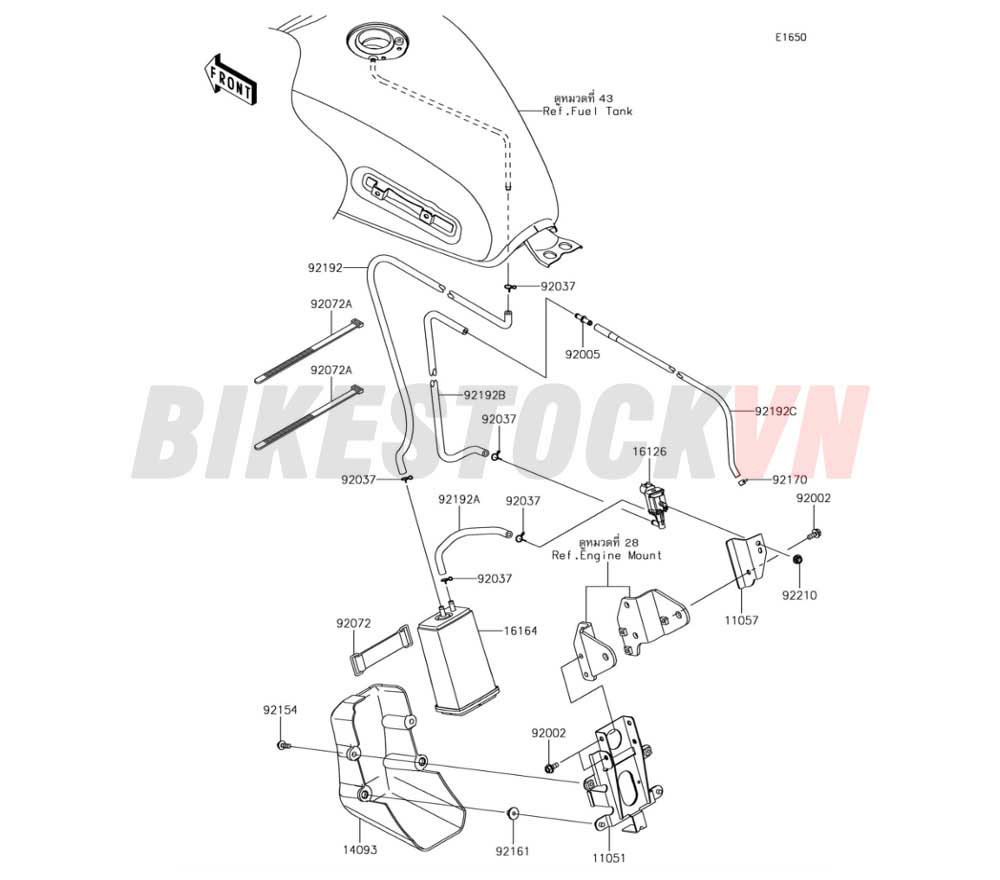 ENGINE FUEL EVAPORATIVE SYSTEM