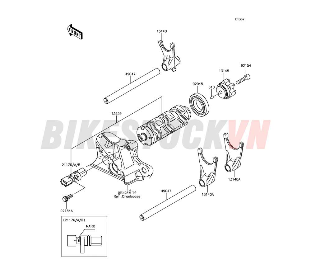 ENGINE GEAR CHANGE DRUM SHIFT FORK(S)