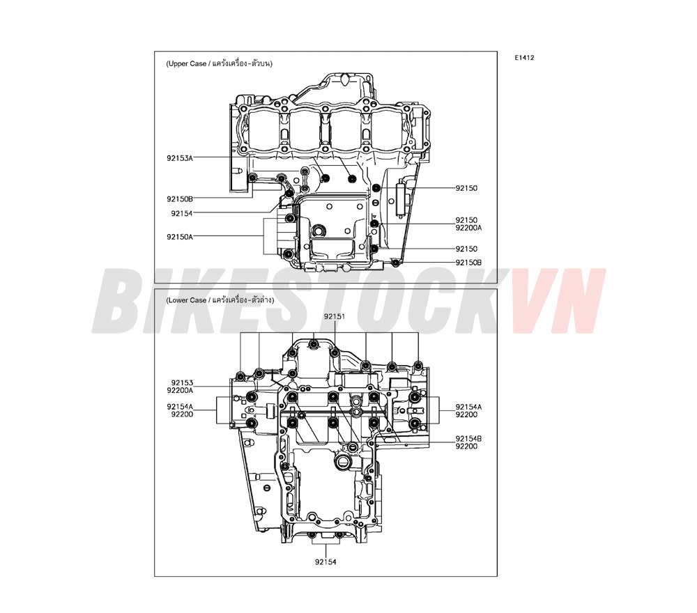 ENGINE CRANKCASE BOLT PATTERN