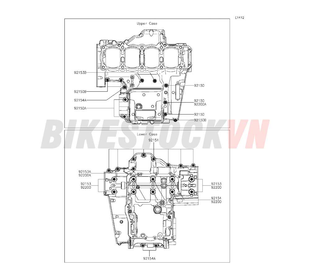 ENGINE CRANKCASE BOLT PATTERN