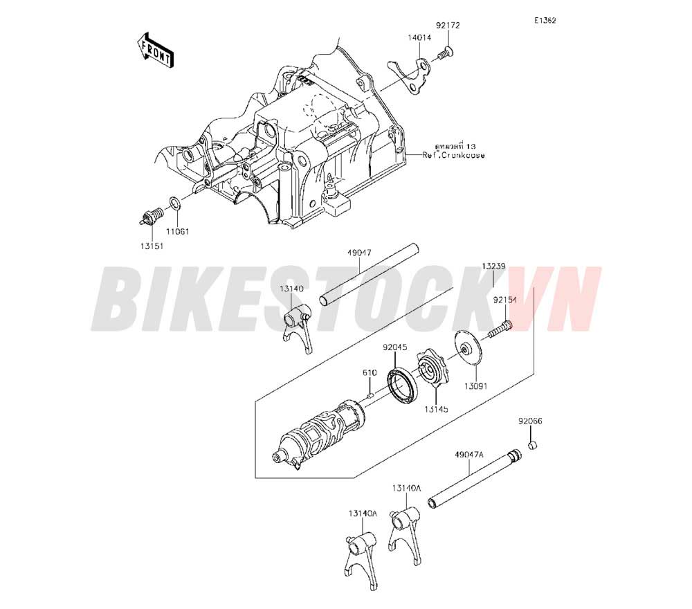 ENGINE GEAR CHANGE DRUM/SHIFT FORK(S)