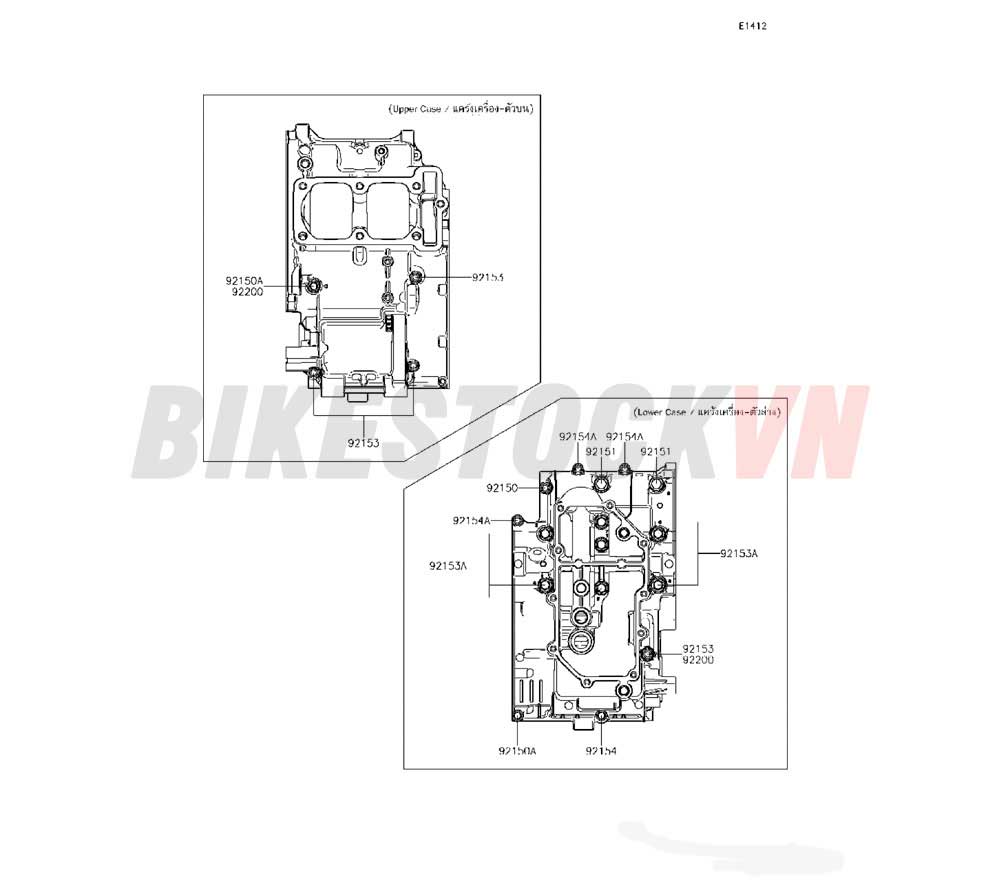 ENGINE CRANKCASE BOLT PATTERN