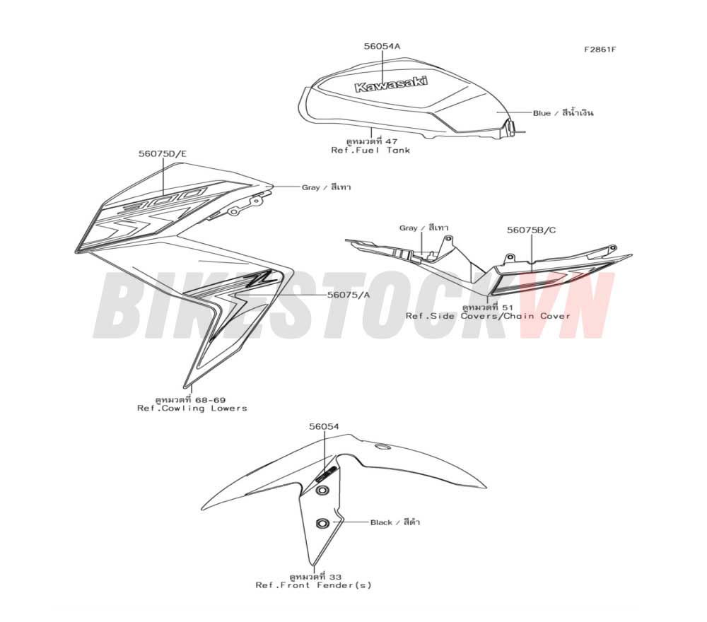 CHASSIS DECALS(BLUE)(BJF)