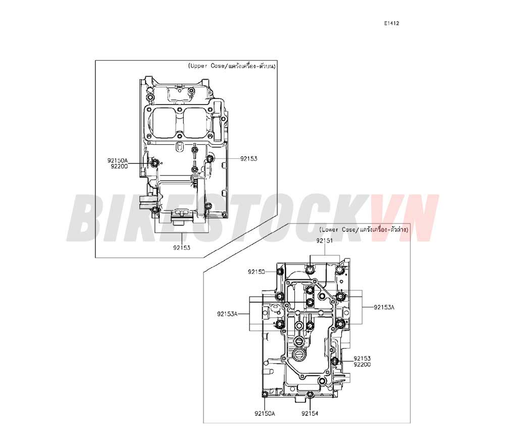 ENGINE CRANKCASE BOLT PATTERN