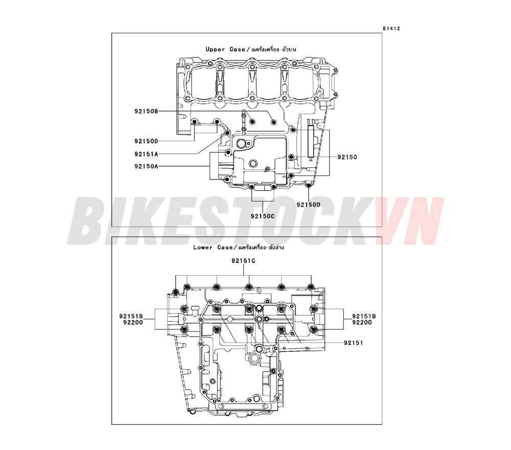 ENGINE CRANKCASE BOLT PATTERN