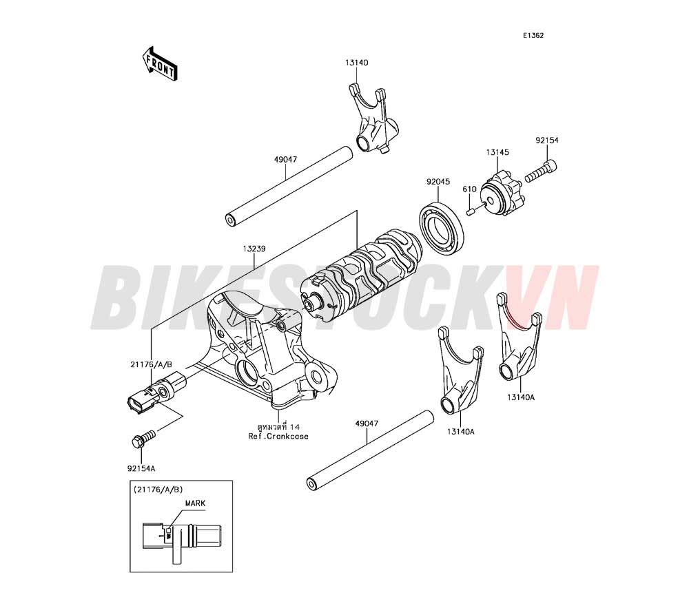 ENGINE GEAR CHANGE DRUM SHIFT FORK(S)