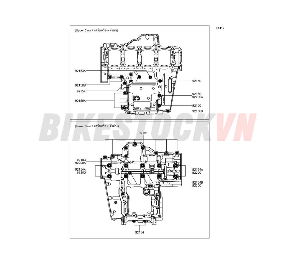 ENGINE CRANKCASE BOLT PATTERN