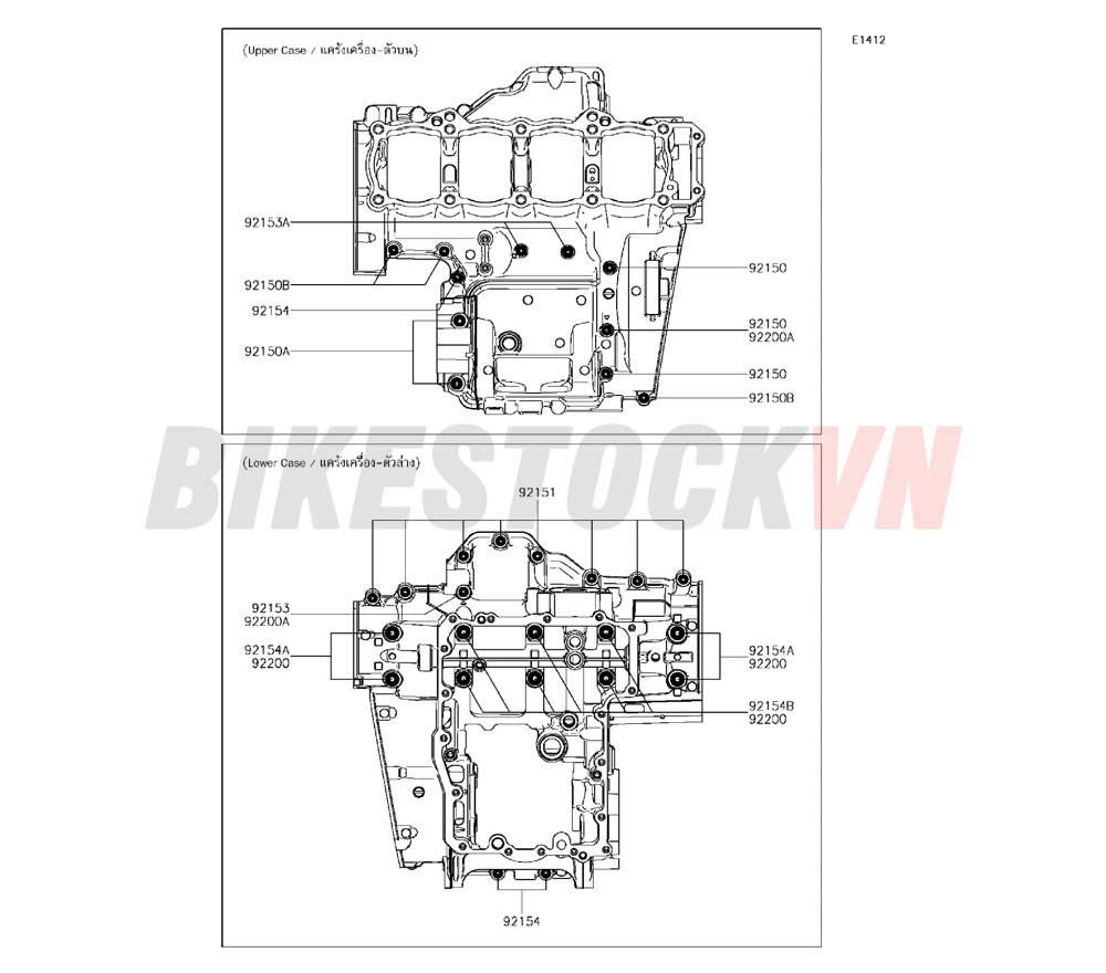 ENGINE CRANKCASE BOLT PATTERN