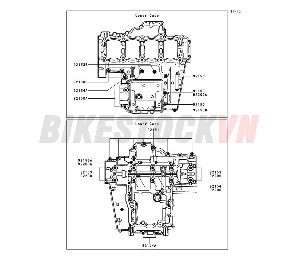 ENGINE CRANKCASE BOLT PATTERN