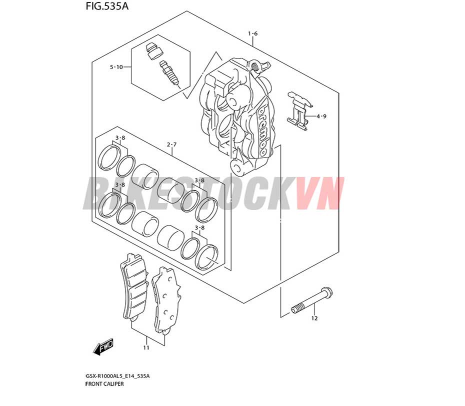 FIG-535A_NGÀM PHANH TRƯỚC