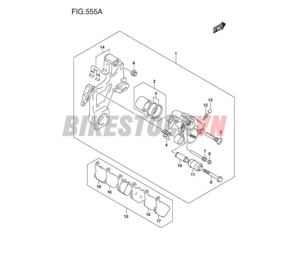 FIG-555A_NGÀM PHANH SAU