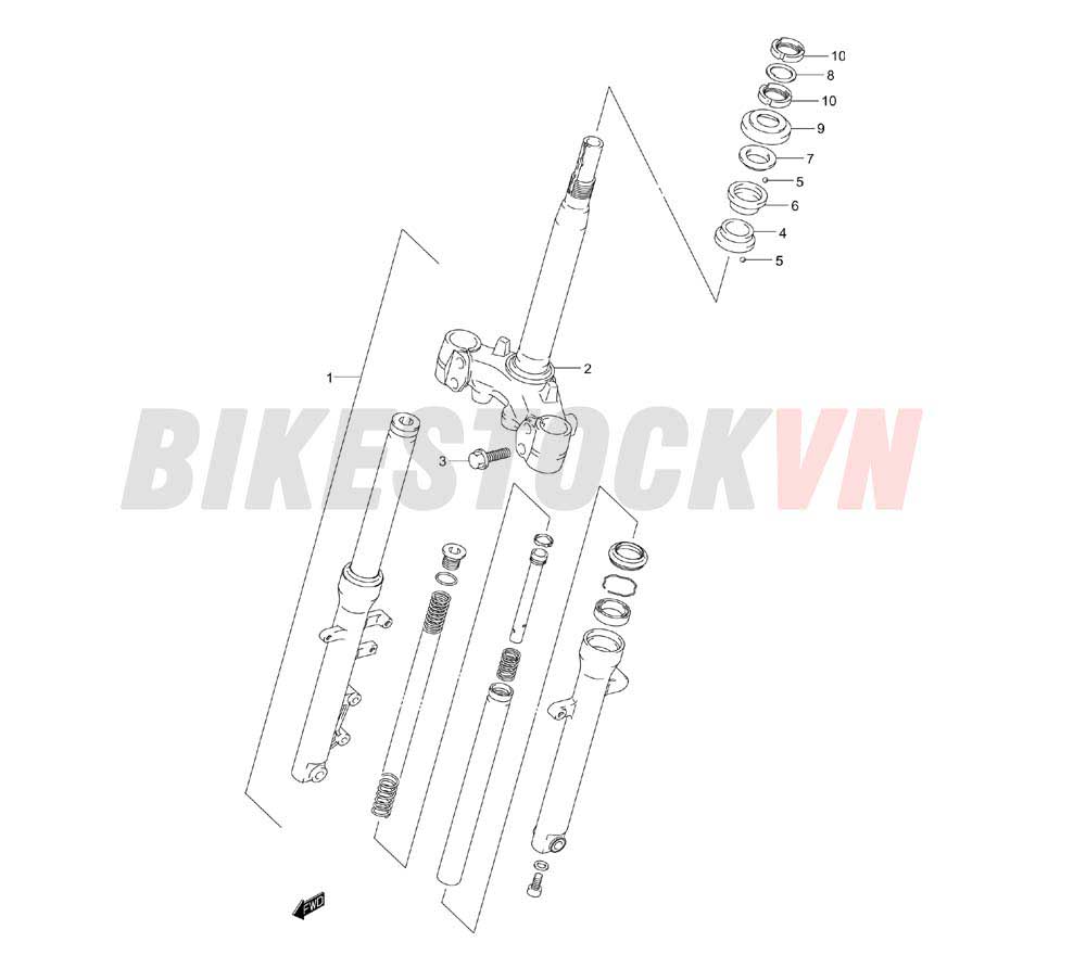 FRONT FORK & STEERING STEM