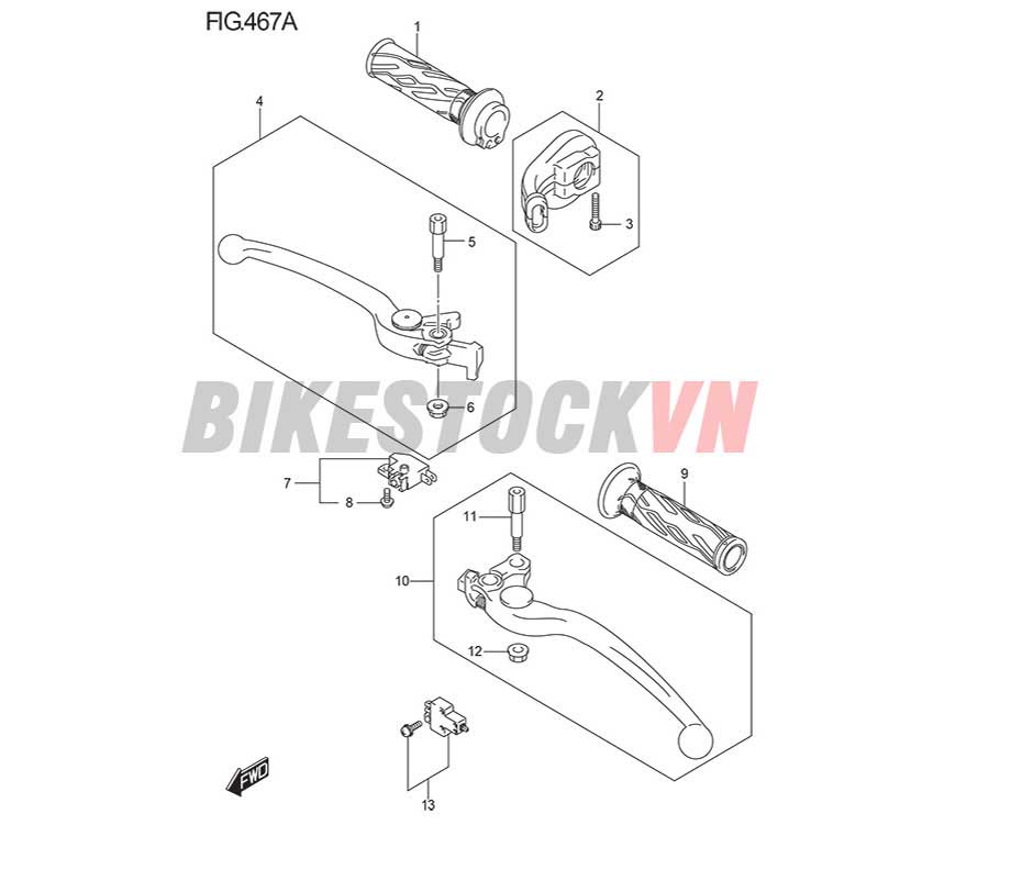 FIG-467A_TAY NẮM/ TAY THẮNG TAY CÔN