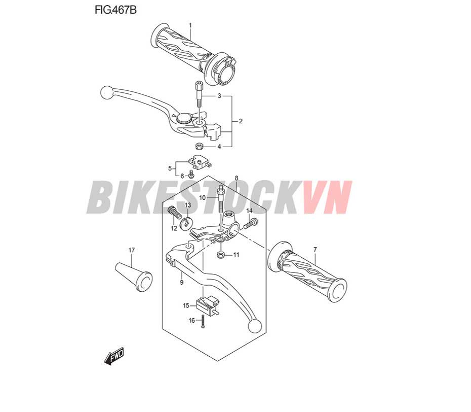 FIG-467B_TAY NẮM/ TAY THẮNG TAY CÔN