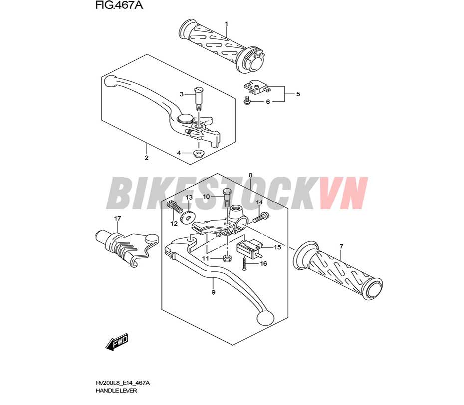 FIG-467A_TAY NẮM/ TAY THẮNG TAY CÔN