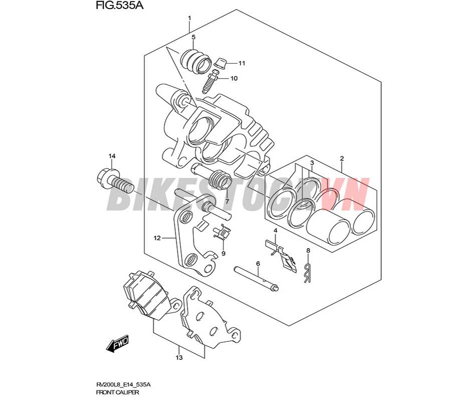 FIG-535A_NGÀM PHANH TRƯỚC