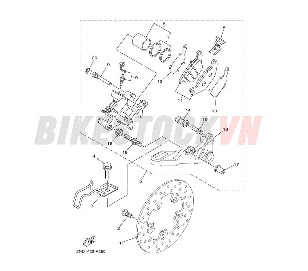 REAR BRAKE CALIPER