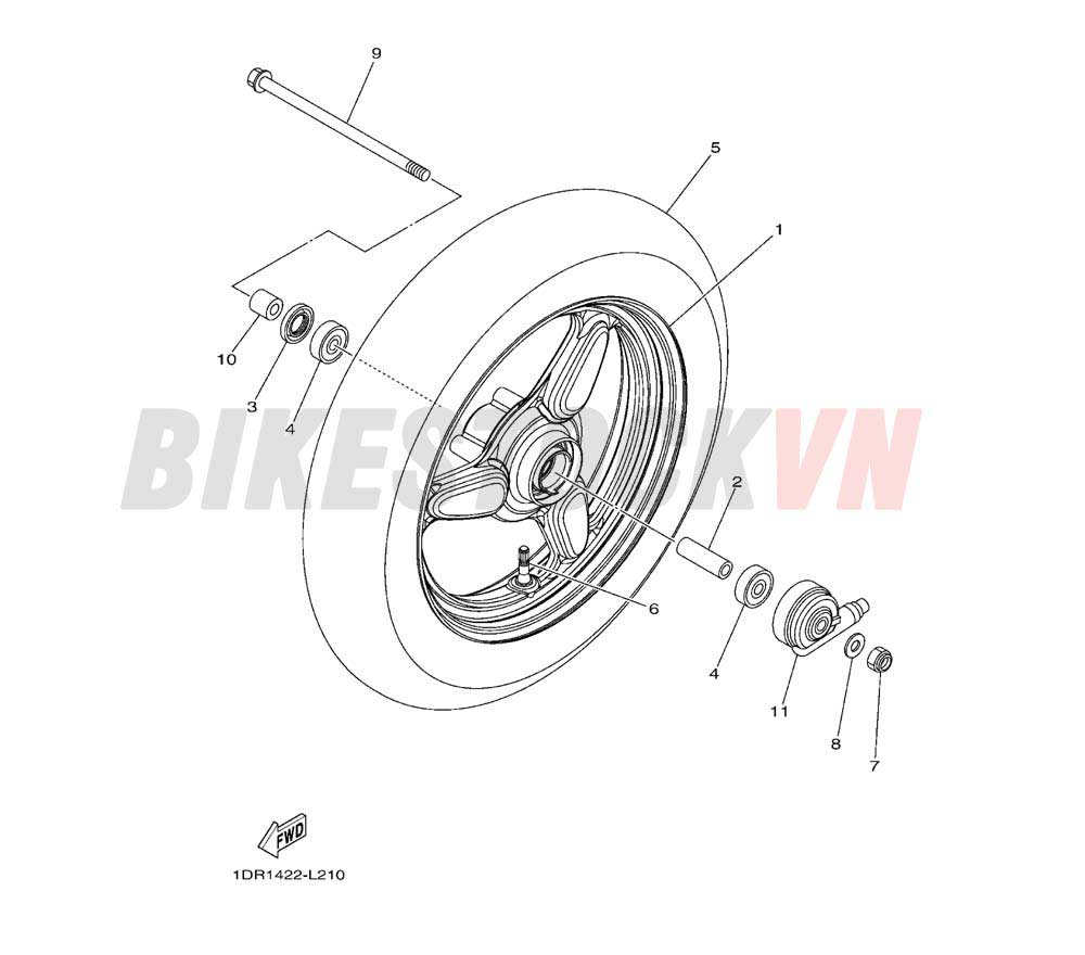 FRONT WHEEL FOR CAST WHEEL