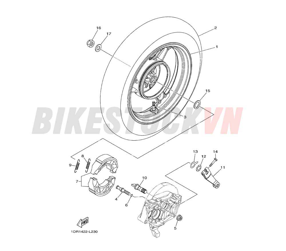 REAR WHEEL FOR CAST WHEEL