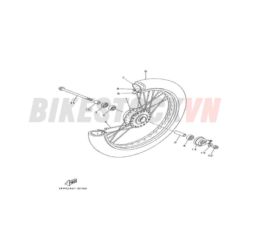 FRONT WHEEL FOR DISK BRAKE