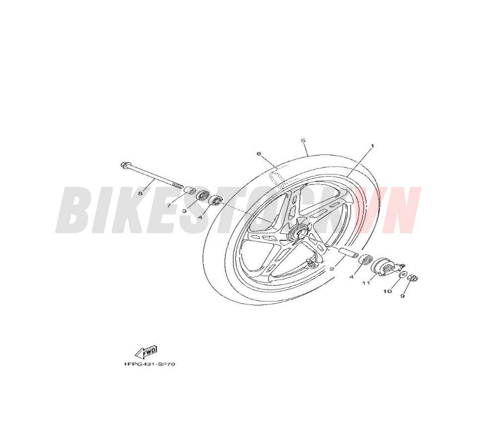 FRONT WHEEL FOR CAST WHEEL