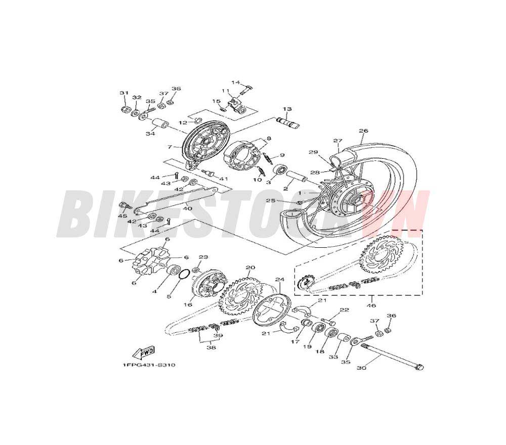 REAR WHEEL FOR SPOKE WHEEL