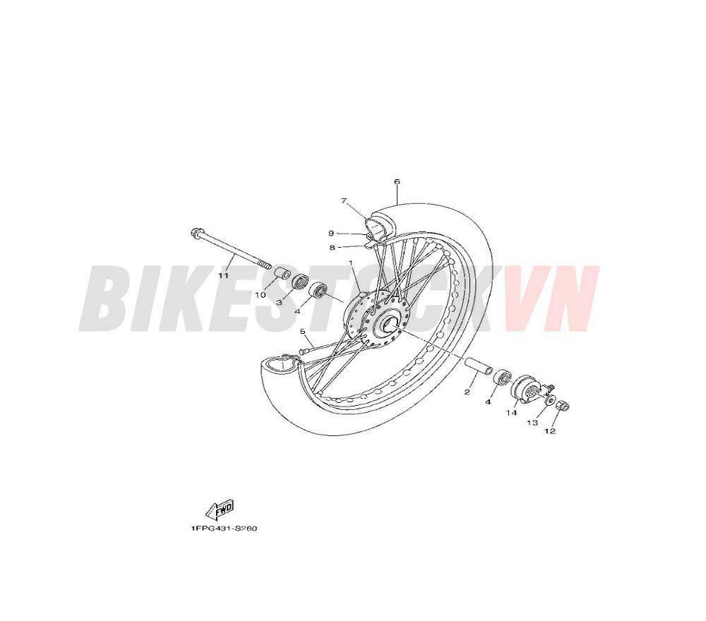 FRONT WHEEL FOR DISK BRAKE