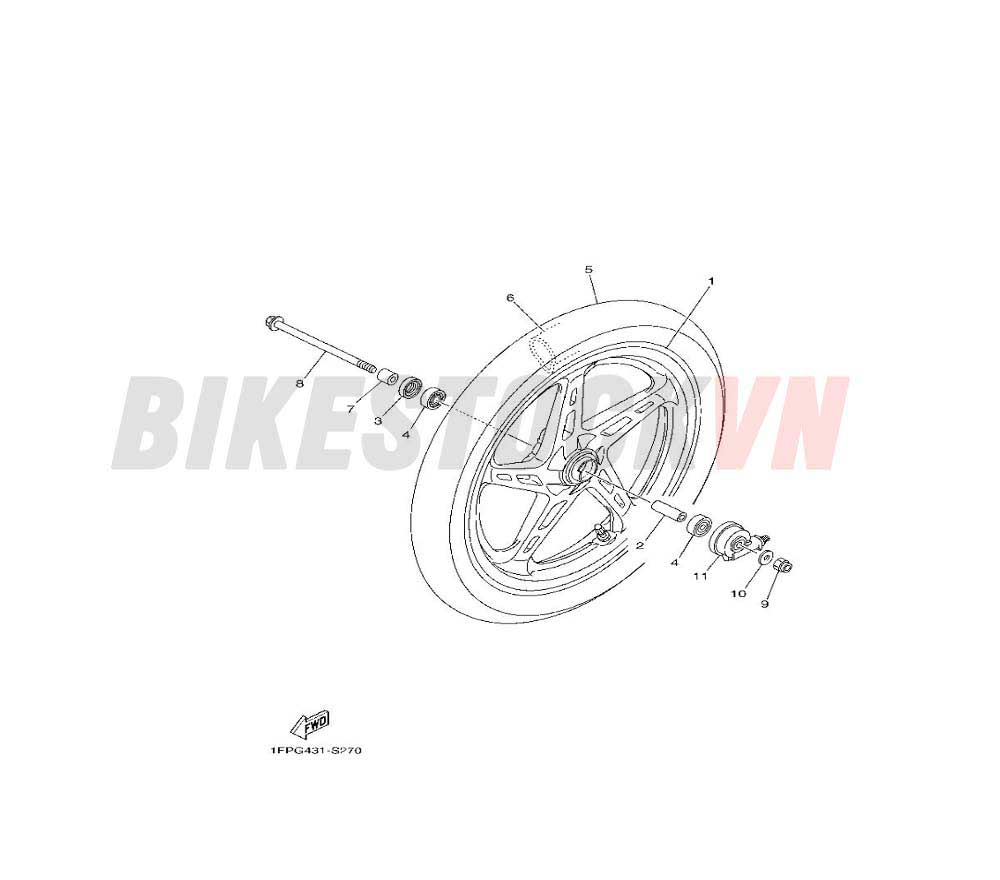 FRONT WHEEL FOR CAST WHEEL