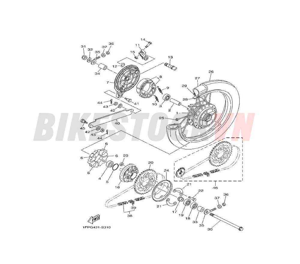 REAR WHEEL FOR SPOKE WHEEL