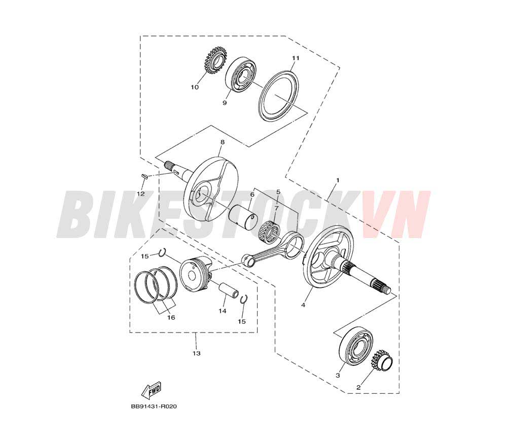 CRANKSHAFT & PISTON(BB91/2/3/4)