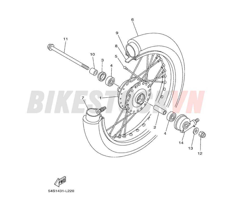 FRONT WHEEL FOR SPOKE WHEEL (BB94)