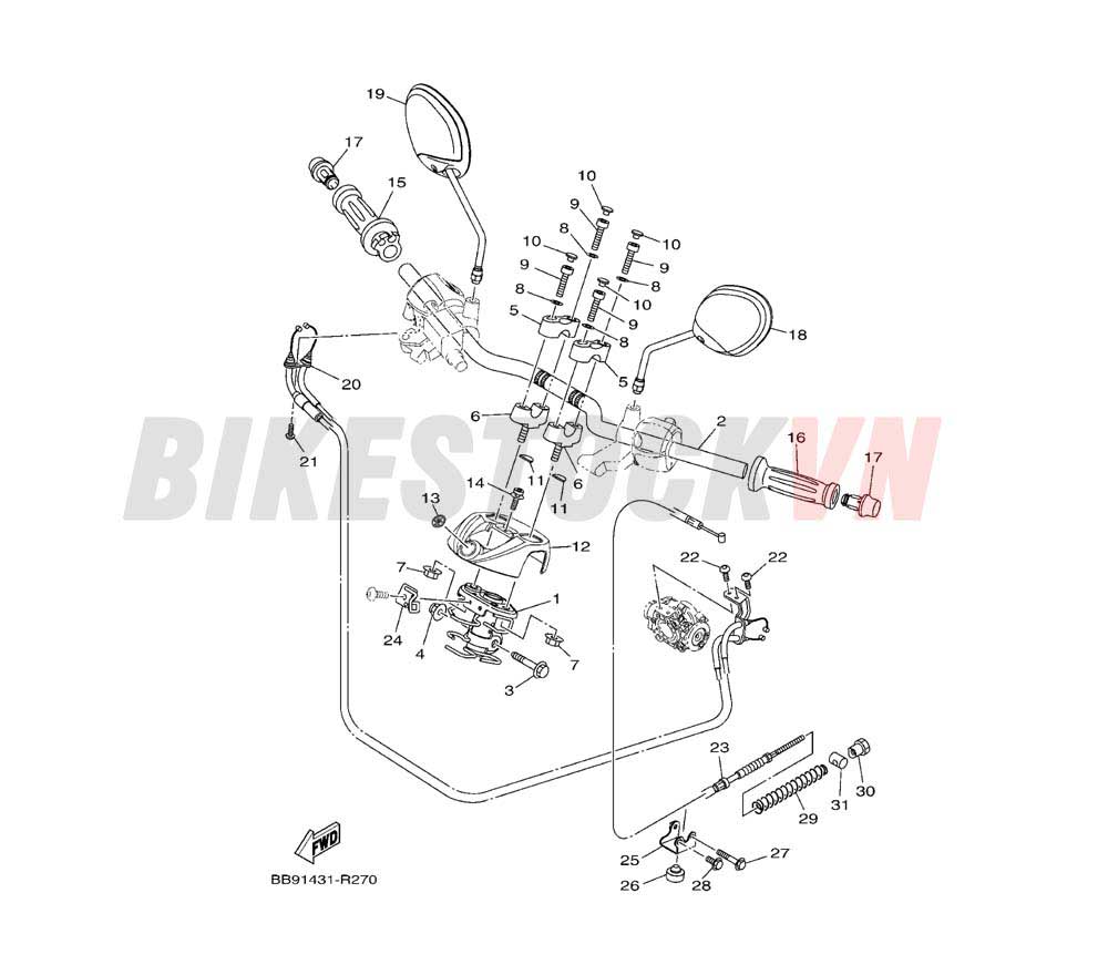 STEERING HANDLE & CABLE (BB91)