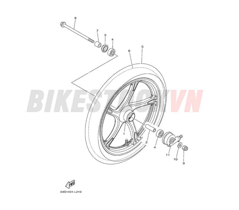 FRONT WHEEL FOR CAST WHEEL (BB93)