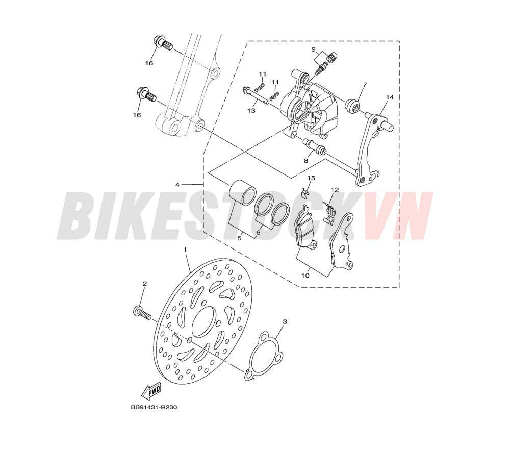 FRONT BRAKE CALIPER (BB91/2/3)