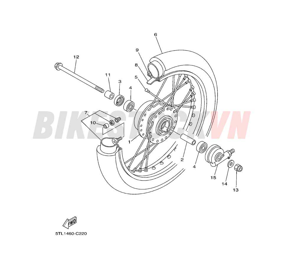 FRONT WHEEL FOR DISK BRAKE(4D04/05)