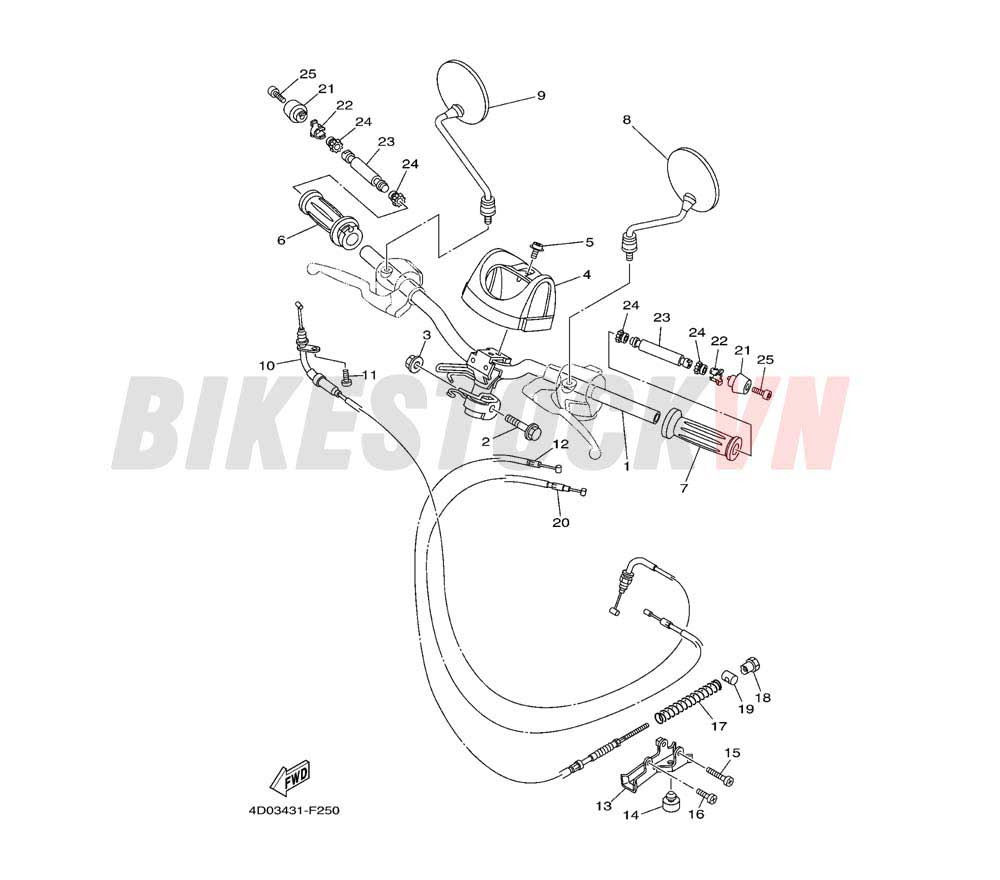 STEERING HANDLE & CABLE (4D04)