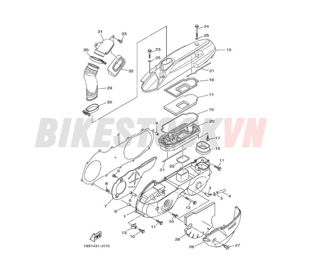 CRANKCASE COVER 1 (20B4/5/6)