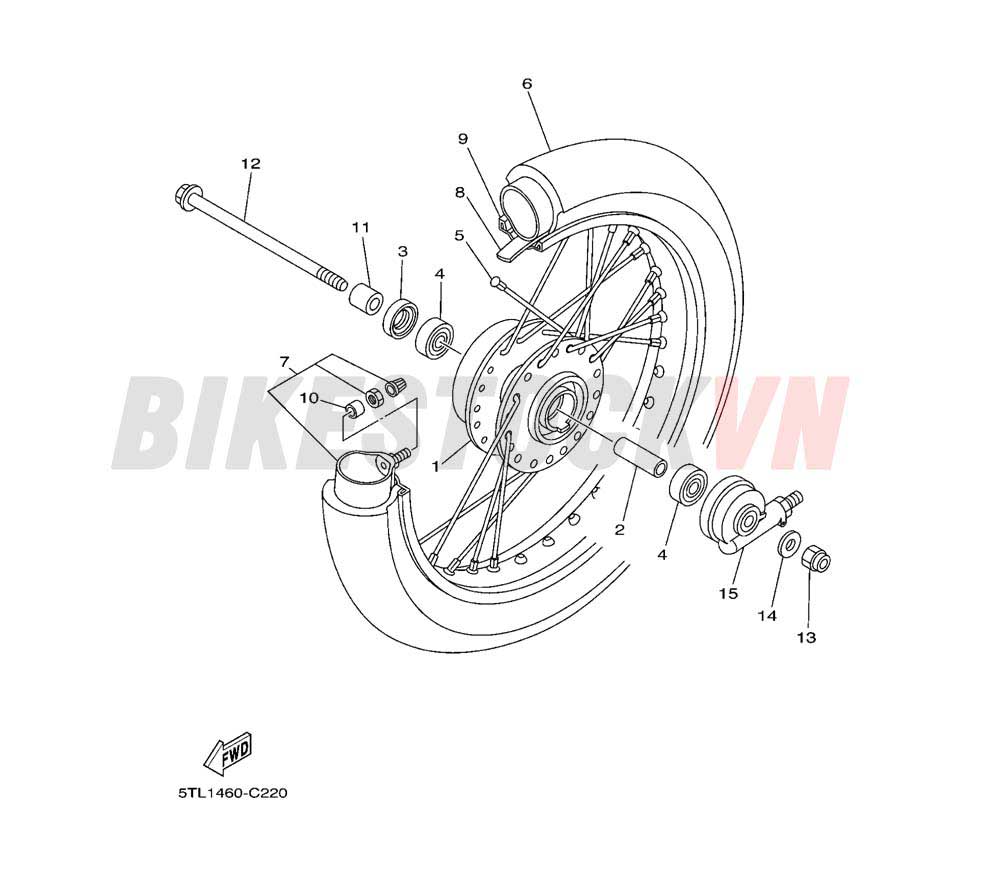 FRONT WHEEL (20B4/6)