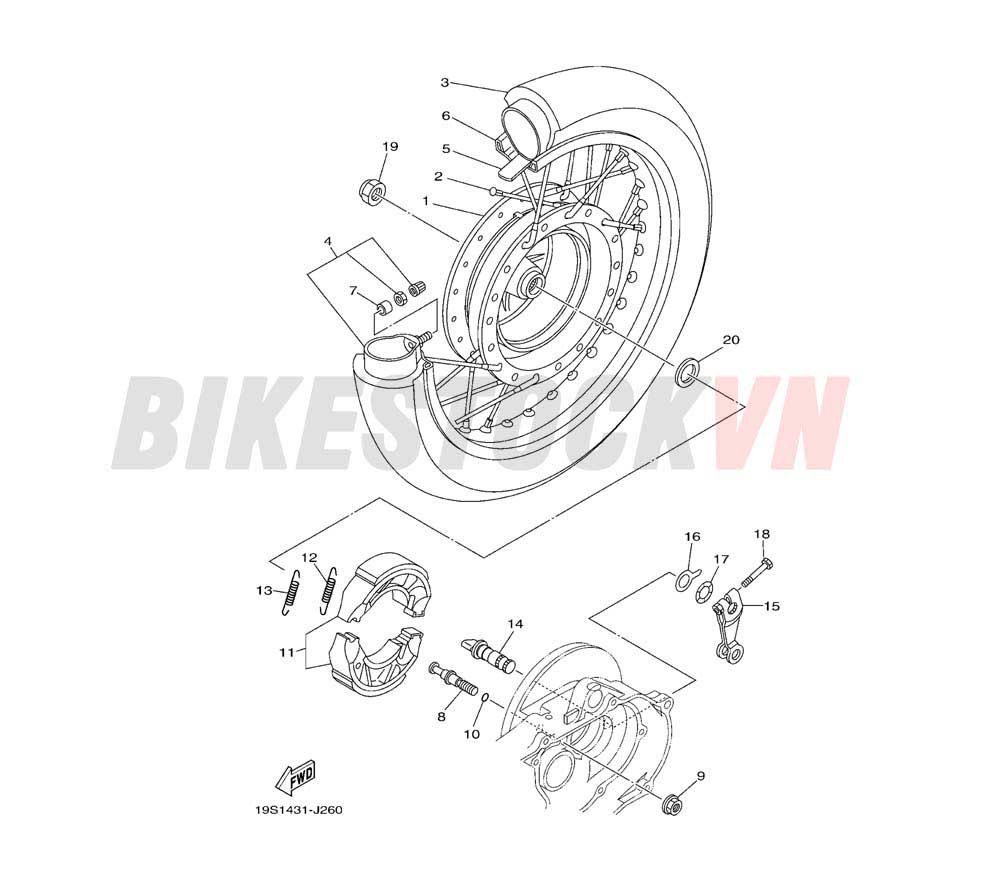 REAR WHEEL (20B5)