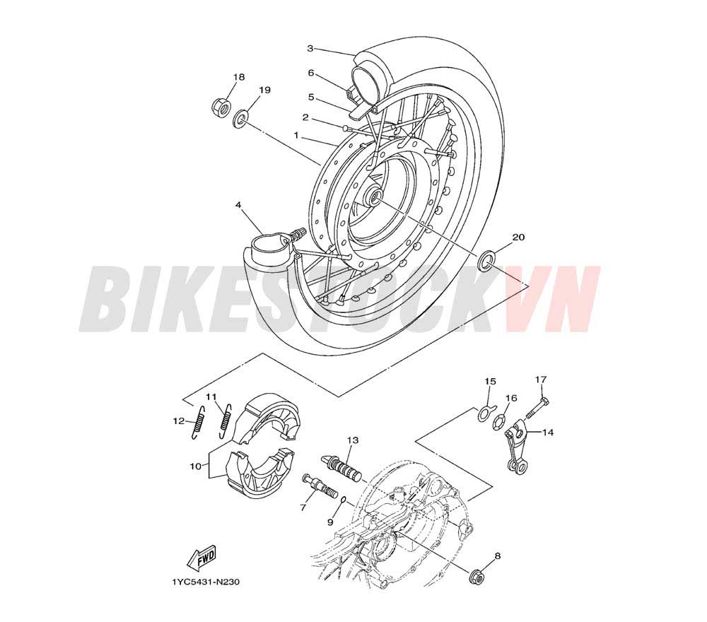 REAR WHEEL FOR SPOKE WHEEL