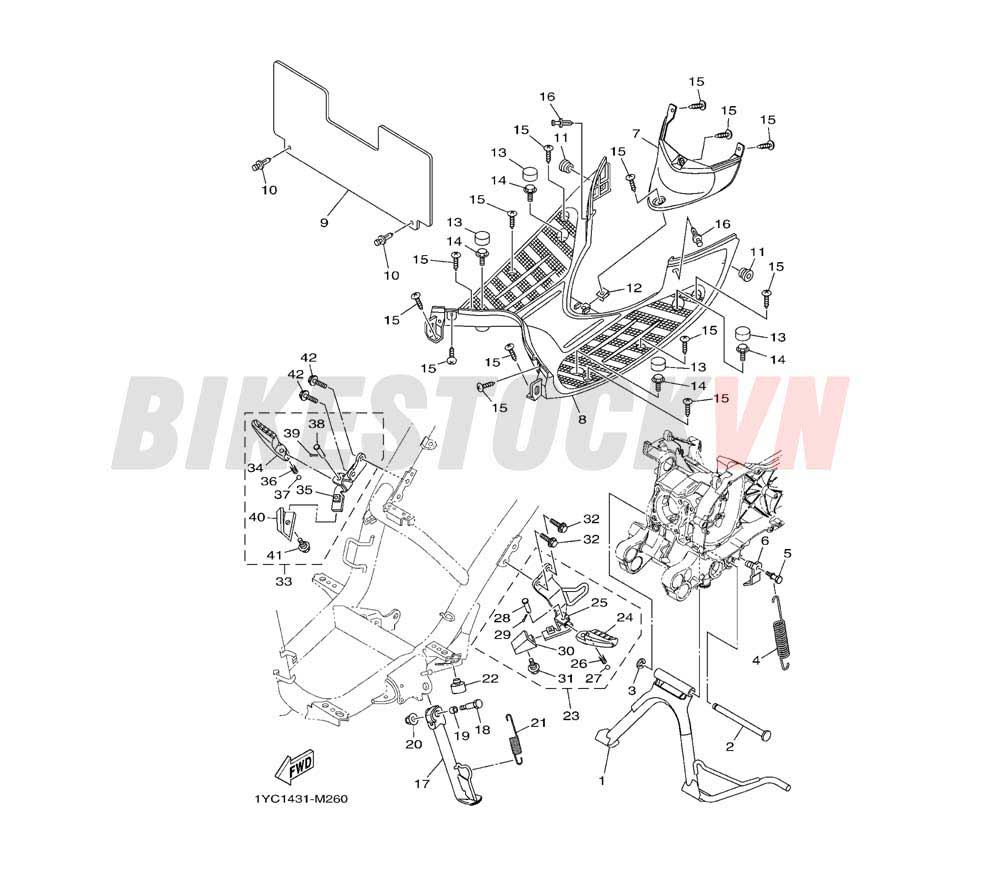 STAND & FOOTREST (1YC6/1YC7)