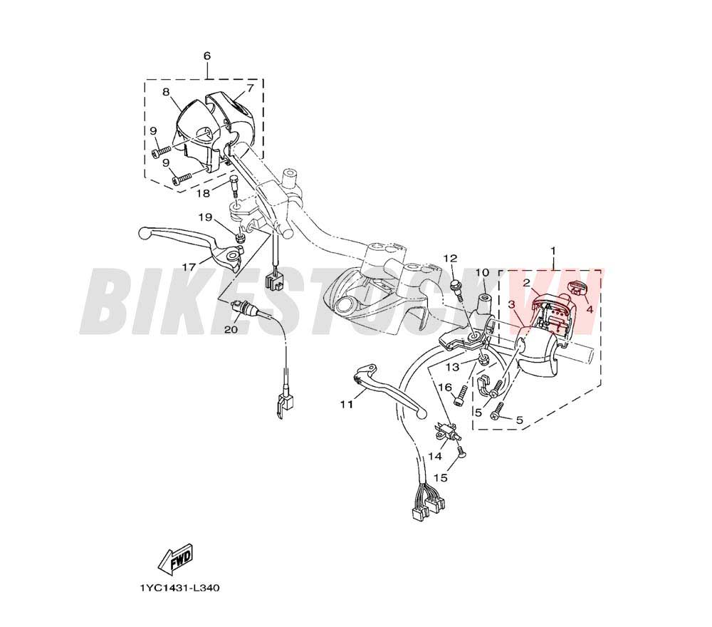 SWITCH & LEVER FOR DISK BRAKE(1YC1)