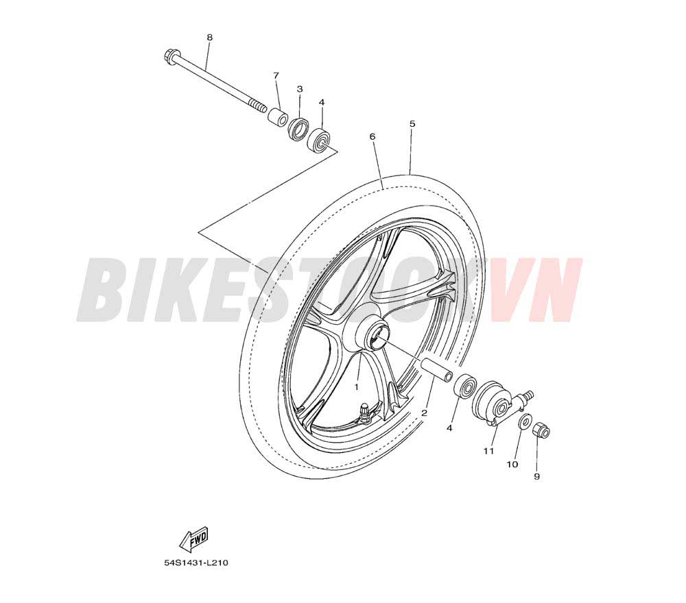 FRONT WHEEL FOR CAST WHEEL(1YC9)